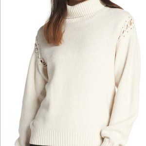 UGG Gisele Turtleneck Sweater Cream Size Medium